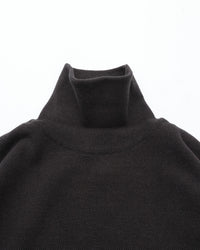 crepuscule Co/Wo Moss Stitch Turtle Neck CHARCOAL