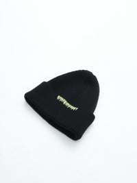 MEYAME HAND-EMBROIDERED KNIT CAP MEY-2528 BLACK