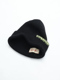 MEYAME HAND-EMBROIDERED KNIT CAP MEY-2528 BLACK
