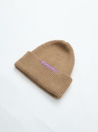 MEYAME HAND-EMBROIDERED KNIT CAP MEY-2528 BEIGE