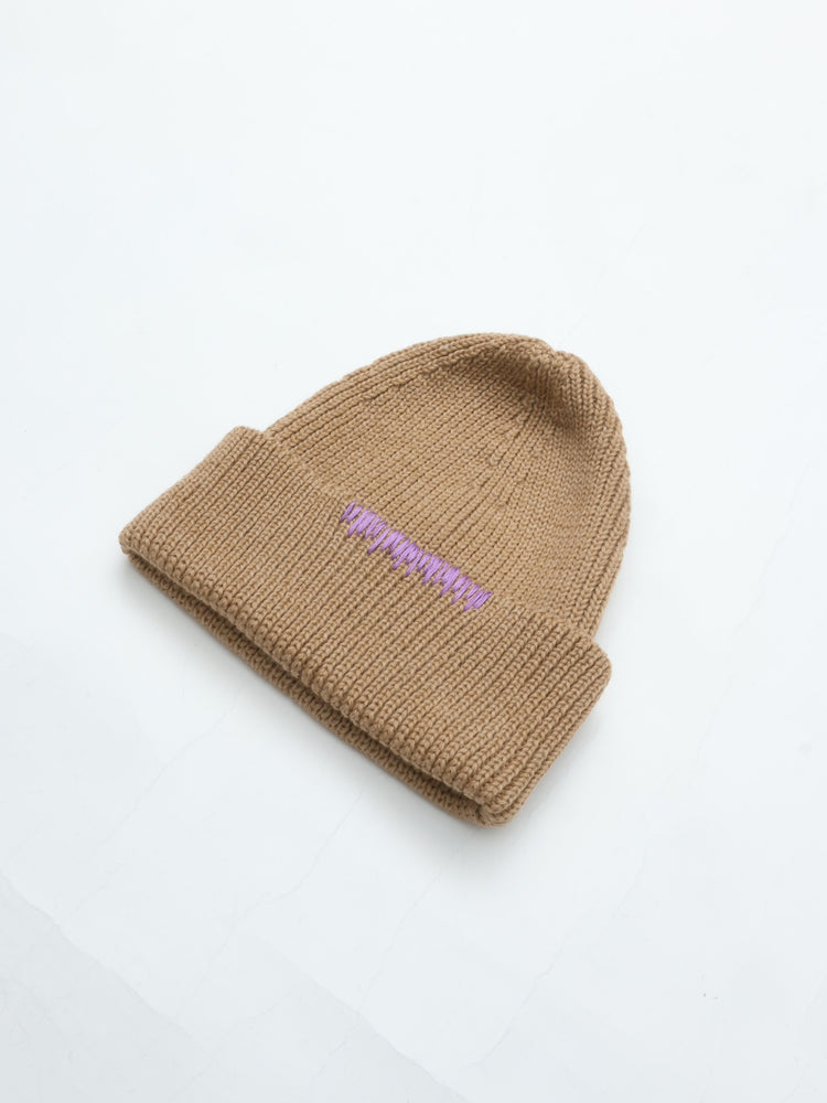 MEYAME HAND-EMBROIDERED KNIT CAP MEY-2528 BEIGE