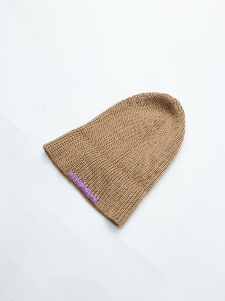 MEYAME HAND-EMBROIDERED KNIT CAP MEY-2528 BEIGE