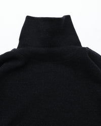 crepuscule  Co/Wo Moss Stitch Turtle Neck BLACK