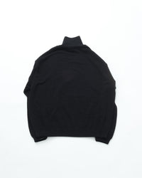 crepuscule  Co/Wo Moss Stitch Turtle Neck BLACK
