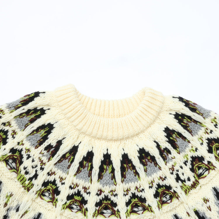 COOHEM / KOUHEN NORDIC KNIT P/OL size WHITE