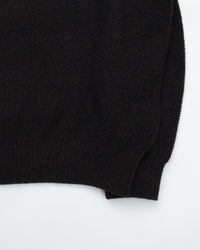 crepuscule Wool Kanoko Half Zip P/O BLACK