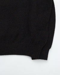 crepuscule  Wool Kanoko Half Zip P/O BLACK