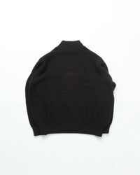 crepuscule  Wool Kanoko Half Zip P/O BLACK