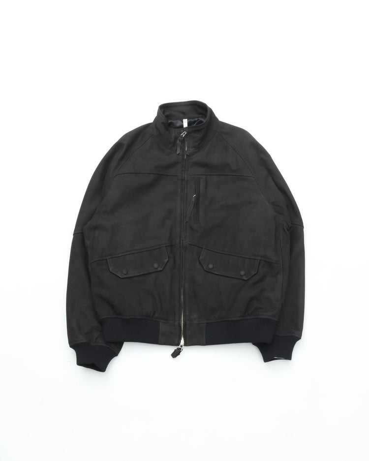 CCU HIGH NECK BLOUSON COW LEATHER