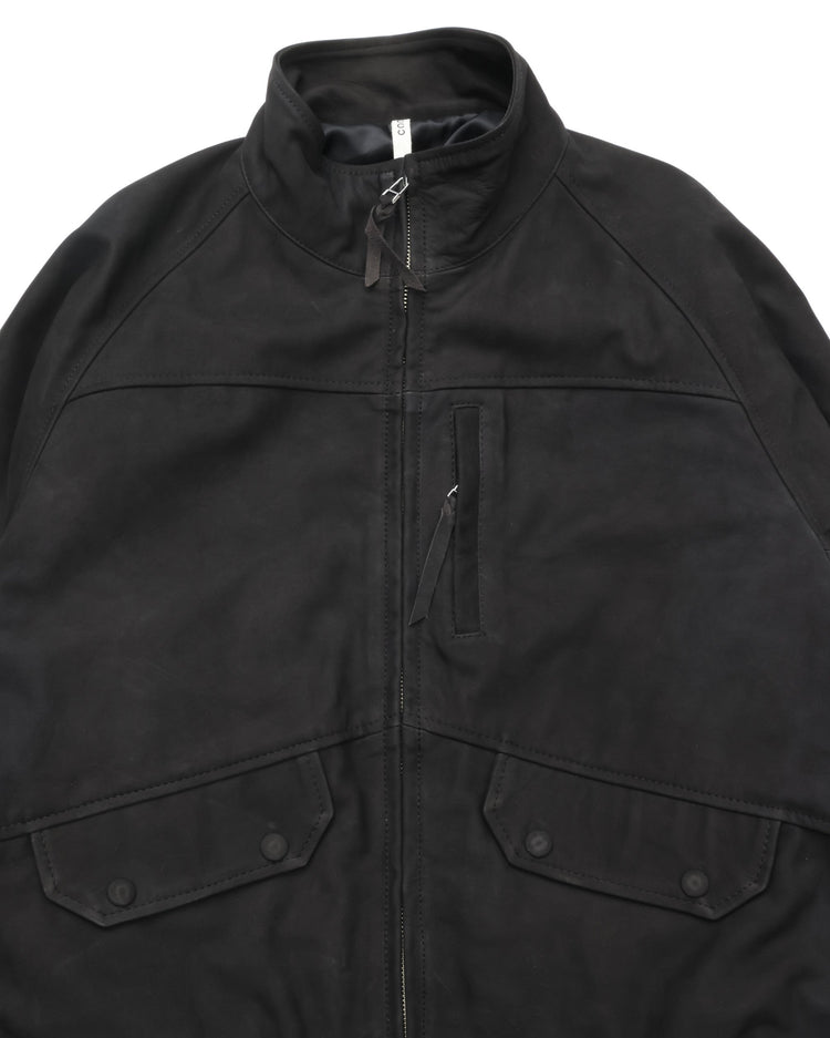 CCU HIGH NECK BLOUSON COW LEATHER
