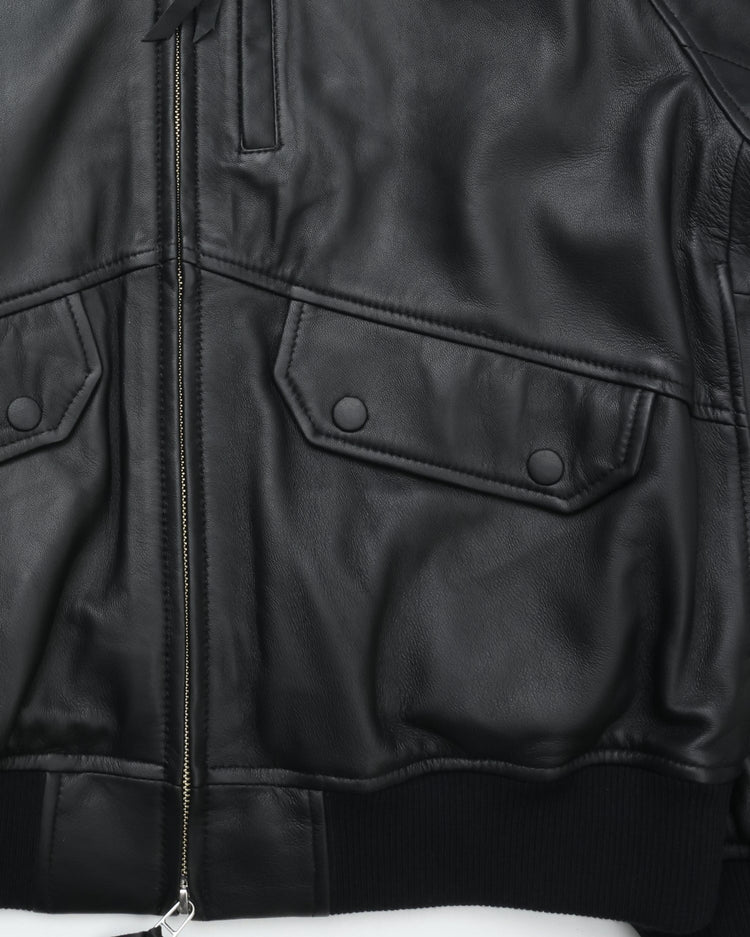 CCU HIGH NECK BLOUSON SHEEP LEATHER