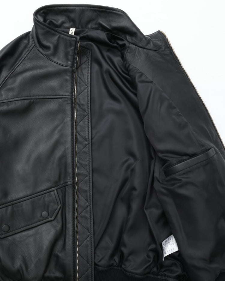 CCU HIGH NECK BLOUSON SHEEP LEATHER