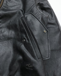 ARMY TWILL VEGAN LEATHER BLOUSON