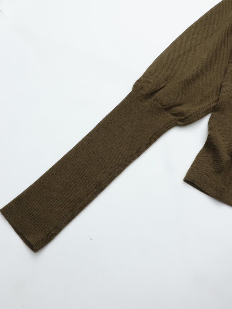 MEYAME  TEAR SHAPE KNIT OLIVE