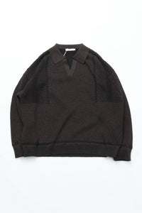 YASHIKI Setsuen Skipper Knit (Snow Smoke) BROWN