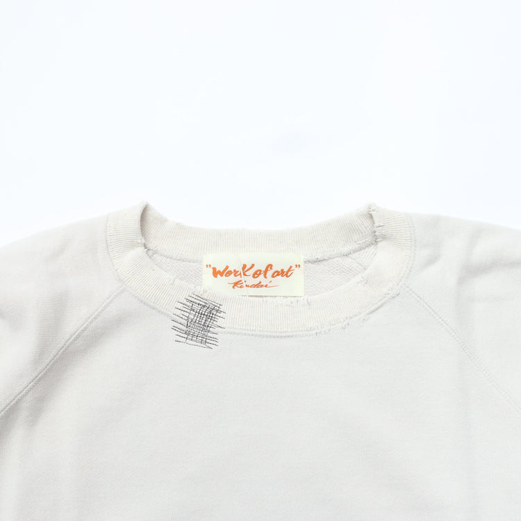 Work of Art Kendai /  Damaged Sweat SH コットン スウェット プルオーバー