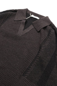 YASHIKI Setsuen Skipper Knit (Snow Smoke) BROWN