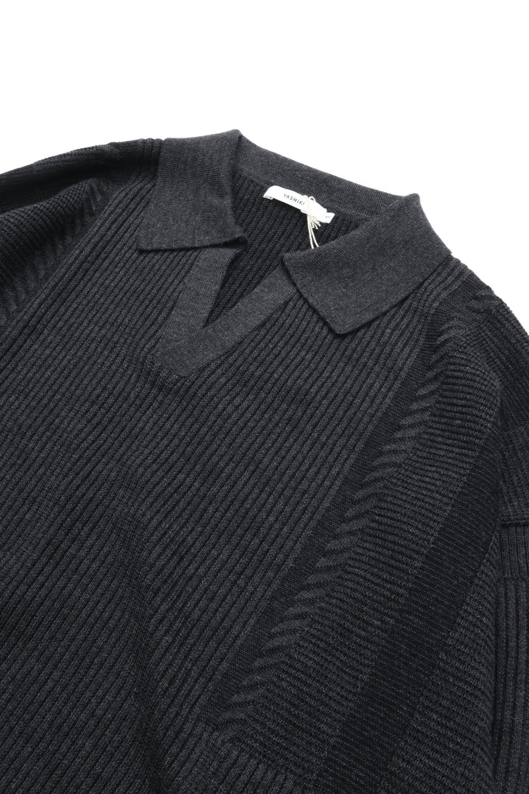YASHIKI  Setsuen  Skipper Knit（雪煙） BLACK