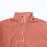 Work of Art Kendai / Damaged Half Zip Sweatshirt - Cotton Half-Zip Sweatshirt - Red