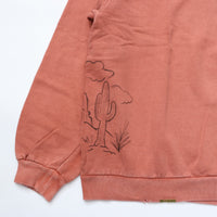 Work of Art Kendai / Damaged Half Zip Sweatshirt - Cotton Half-Zip Sweatshirt - Red
