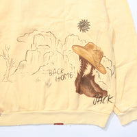 Work of Art Kendai /  Damaged Half Zip SH コットン ハーフジップスウェット YELLOW