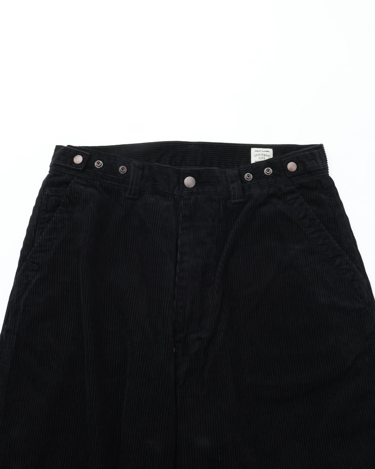 Ordinary fits  CORDUROY BELL PANTS BLACK