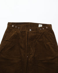 Ordinary fits CORDUROY BELL PANTS BROWN