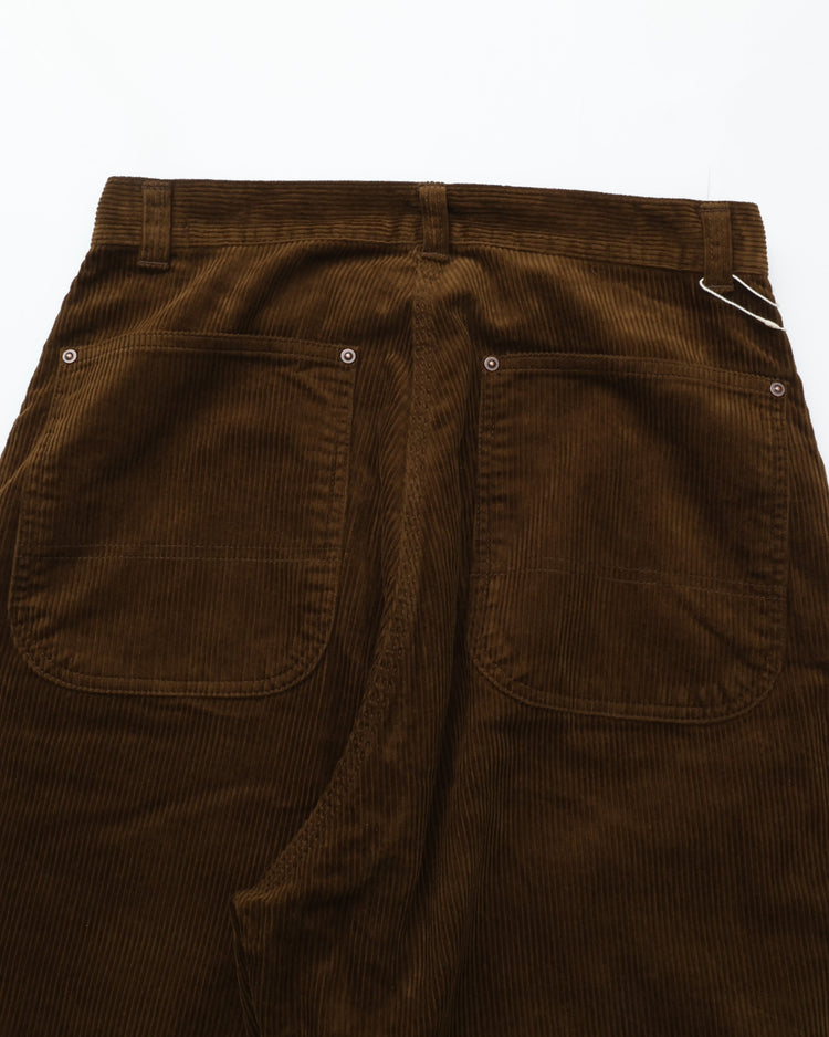 Ordinary fits CORDUROY BELL PANTS BROWN