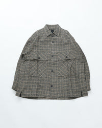 maillot  Tweedy Cotton Check Shirt Jacket