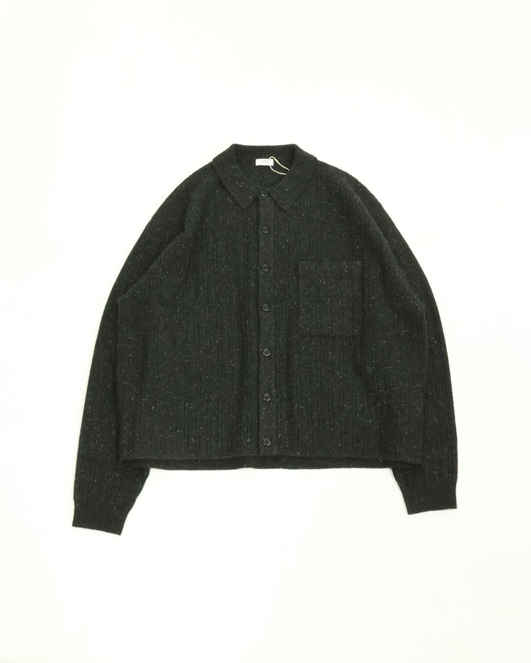crepuscule  Nep Knit Shirt 2603-014 BLACK