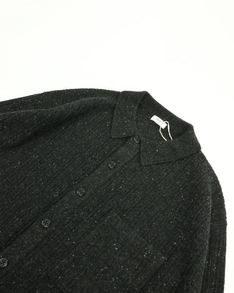 crepuscule  Nep Knit Shirt 2603-014 BLACK