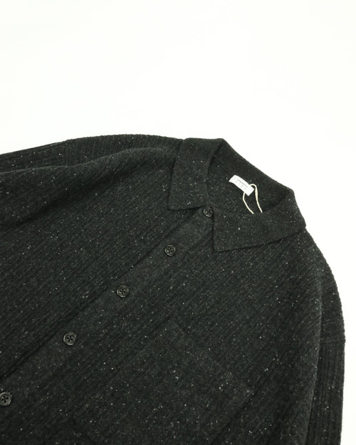crepuscule Nep Knit Shirt 2603-014 BLACK