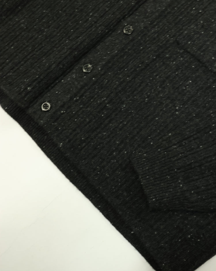 crepuscule  Nep Knit Shirt 2603-014 BLACK
