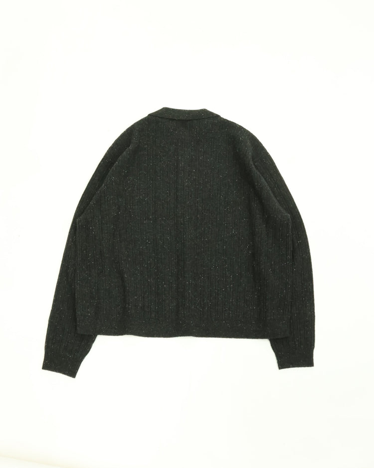 crepuscule  Nep Knit Shirt 2603-014 BLACK