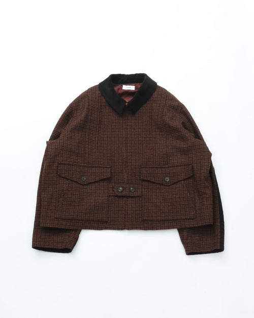 intch.   Hunk JK Wool Norfolk Jacket Brown