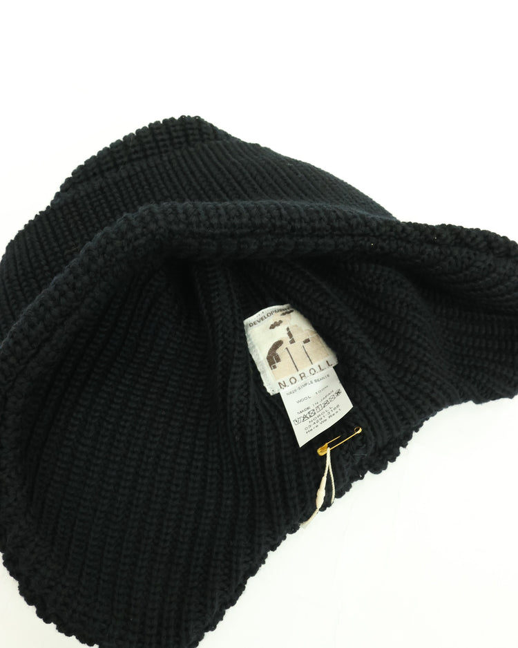 NOROLL  SIMPLE BEANIE BLACK