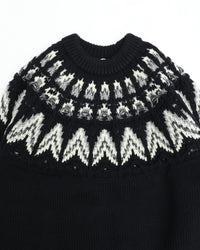 COOHEM  KOUHEN NORDIC KNIT PULLOVER M size