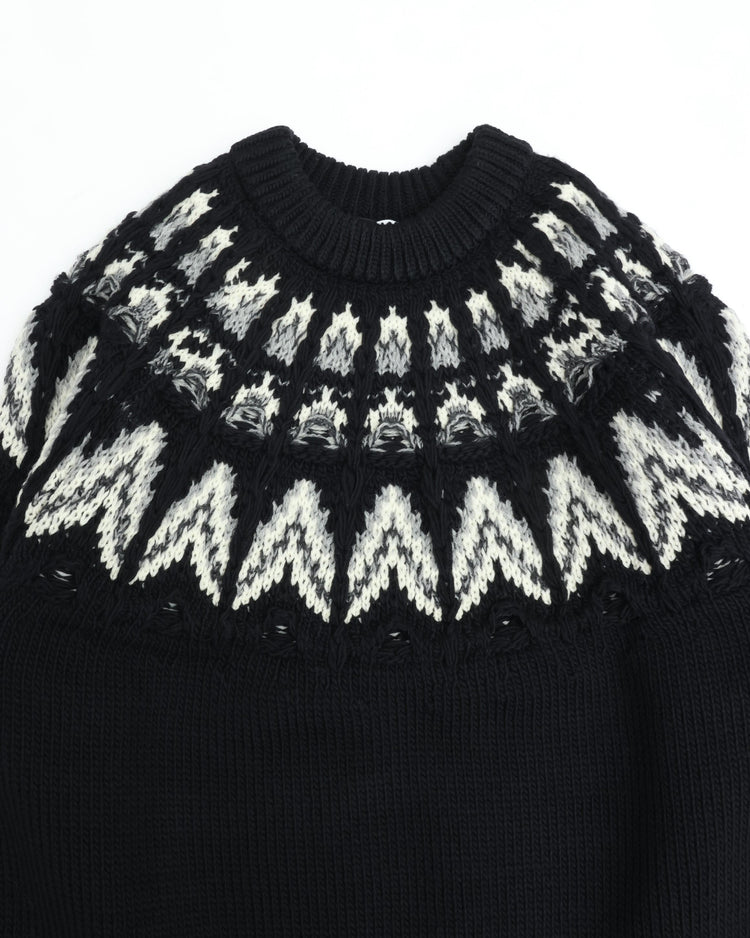 COOHEM  KOUHEN NORDIC KNIT PULLOVER M size