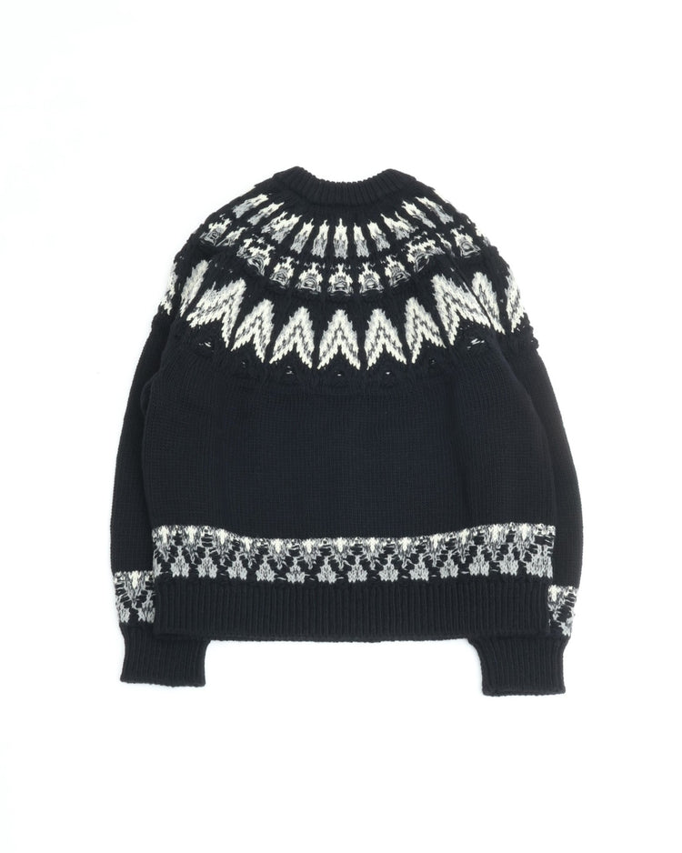 COOHEM  KOUHEN NORDIC KNIT PULLOVER M size