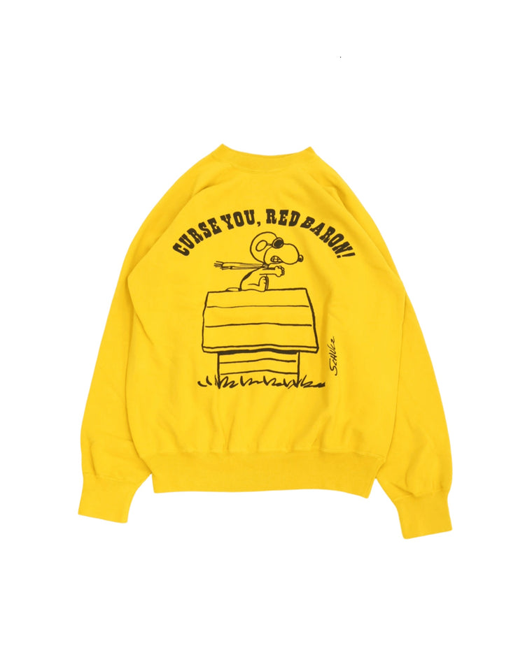 WAREHOUSE & CO.　Lot YP226W-1 PEANUTS SWEAT FLYING ACE YELLOW