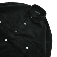 PORTER CLASSIC  ROLL UP ORGANIC CORDUROY SHIRT BLACK (14WALE) BFA-P-016-4306