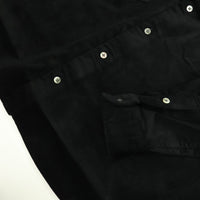 PORTER CLASSIC  ROLL UP ORGANIC CORDUROY SHIRT BLACK (14WALE) BFA-P-016-4306