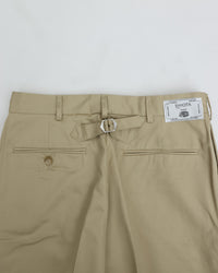 J.PRESS ORIGINALS SHIOTA Slight Twist Chino Piped Stem 1 tuck   Japan Made BEIGE