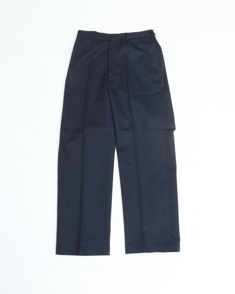 J.PRESS ORIGINALS SHIOTA Slight Twist Chino Piped Stem 1 tuck Japan Made NAVY