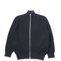 Yonetomi   EX FINE WOOL RIB KNIT BLOUSON BLACK
