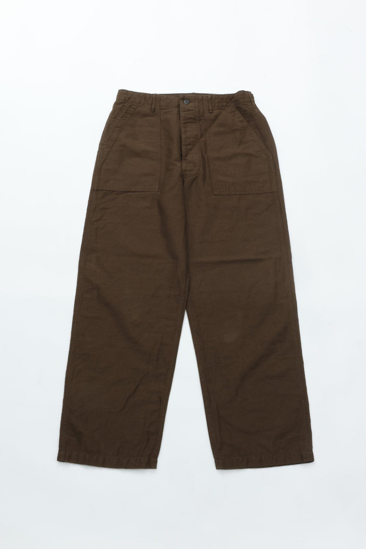 orslow RELAX FIT COTTON LINEN MOLESKIN FATIGUE PANTS COFFEE BROWN