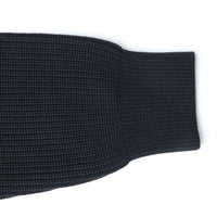 Yonetomi   EX FINE WOOL RIB KNIT BLOUSON BLACK