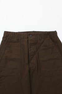 orslow RELAX FIT COTTON LINEN MOLESKIN FATIGUE PANTS COFFEE BROWN