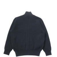 Yonetomi   EX FINE WOOL RIB KNIT BLOUSON BLACK
