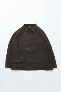 orslow  COTTON LINEN MOLESKIN RELAX FIT SIMPLE WORK JACKET CHARCOAL GRAY